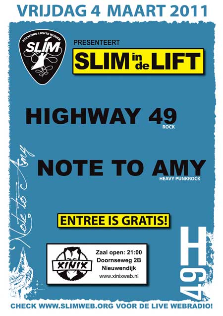 Poster SLIM In de Lift 4 maart 2011