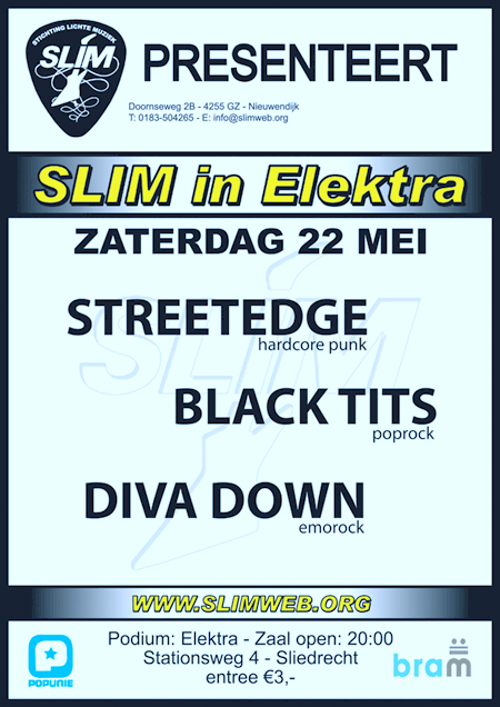 Poster SLIM In Elektra 22 mei 2010