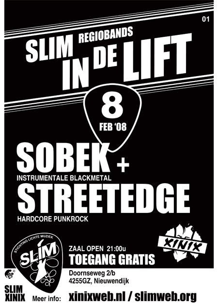 Poster SLIM In de Lift 8 februari 2008